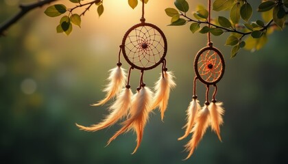  Dreamcatchers in the breeze whispering dreams and serenity