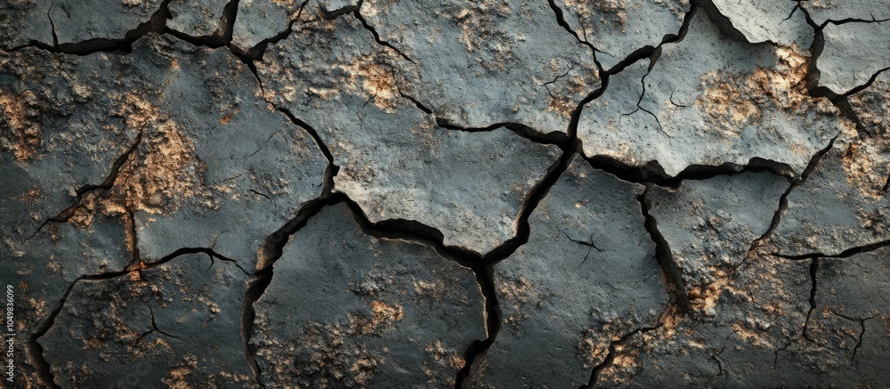 Aufkleber Cracks and the texture of the aged surface Background for designs and presentations. with copy space image. Place for adding text or design