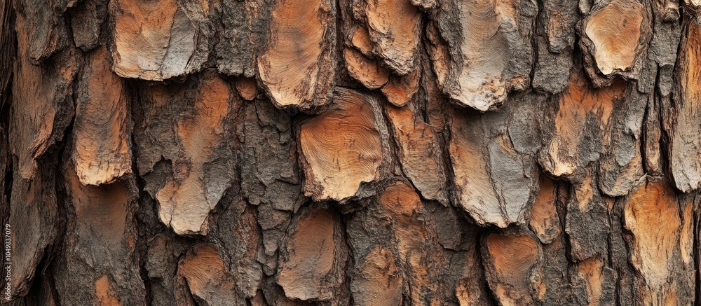 Aufkleber European Larch Larix decidua bark close up. with copy space image. Place for adding text or design