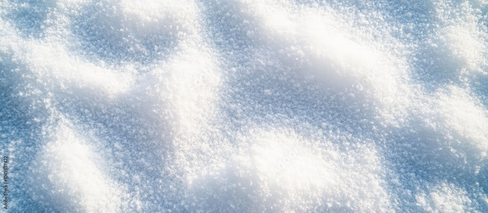 Fototapete High angle perspective of snow texture background. with copy space image. Place for adding text or design