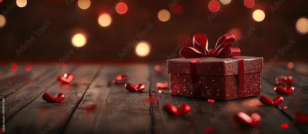 Poster Valentine s Day Gift. with copy space image. Place for adding text or design