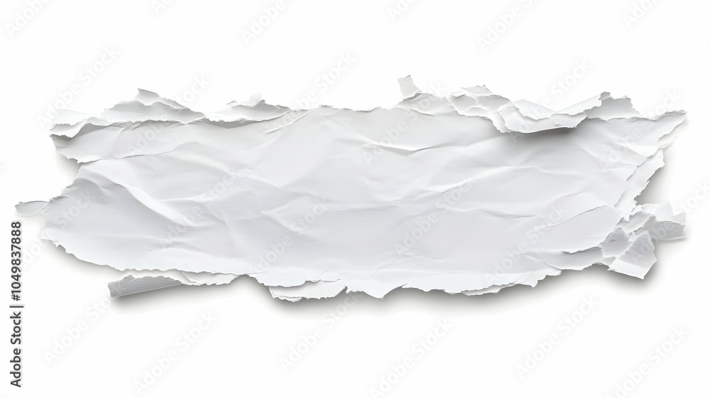 Poster white crumpled paper texture - background
