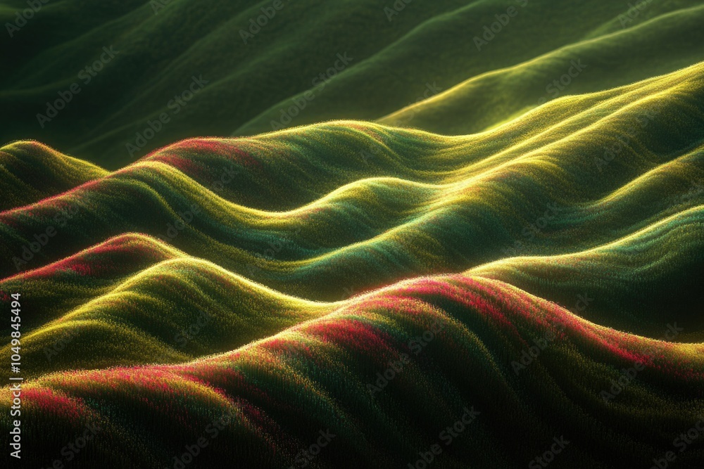 Poster close-up of wavy grass with natural texture and patterns