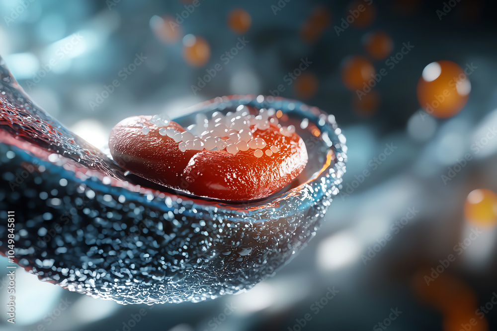 Poster exploring the microscopic world the intricate structure of biological cells and their components