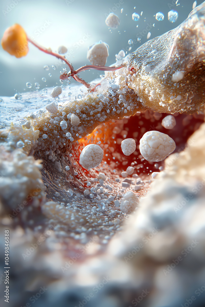 Poster exploring the intricacies of underwater microorganisms a close-up encounter with nature's hidden won
