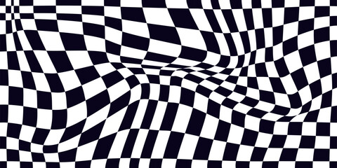 Obraz premium Psychedelic checkerboard pattern