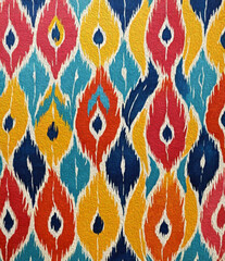 Oil painting . Abstract background in Ikat technique . Printable pattern for wall decorations.