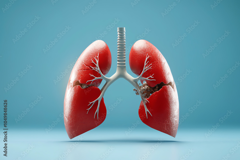 Poster exploring the impact of lung health understanding the anatomy and function of human lungs with visib