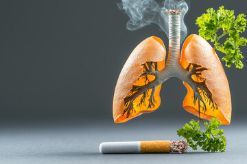 The impact of smoking on lungs a visual representation of health and wellness