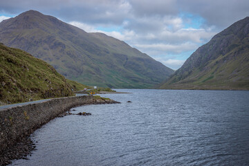 Glenummera, Ireland - June 29 2024 "Doolough Valley, Famine memorial in west Ireland"