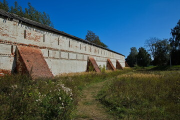 Ancient walls of the Pereslavl-Zalessky Kremlin.