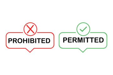 permited and prohited icon