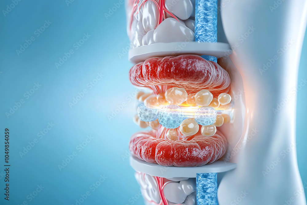 Poster exploring the intricacies of the human spine a visual representation of intervertebral discs and the