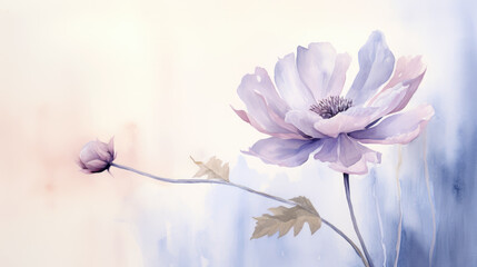 generative illustration lotuses on a white background