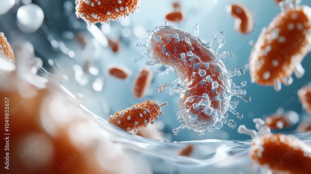 Poster exploring the microscopic world the fascinating life of bacteria under a microscope