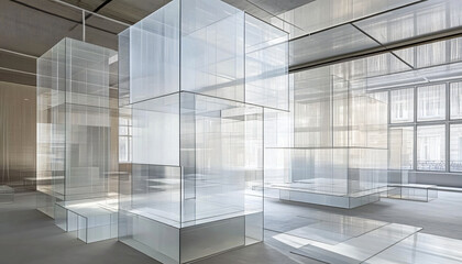 Obraz premium Minimalist and unique interior design in the house