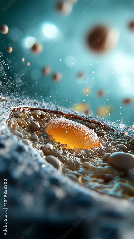 Poster exploring the microscopic world the fascinating structure and function of cells in nature's design