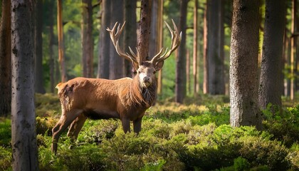 Obraz premium deer in the woods - stock photos & royalty-free footage