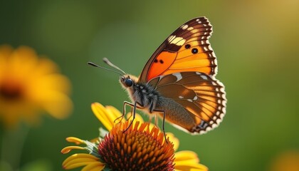 Obraz premium Natures beauty in a butterflys flight