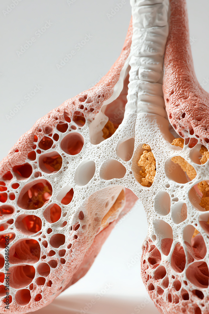 Poster intricate anatomy of human lungs exploring the complex structure and functionality of respiratory or