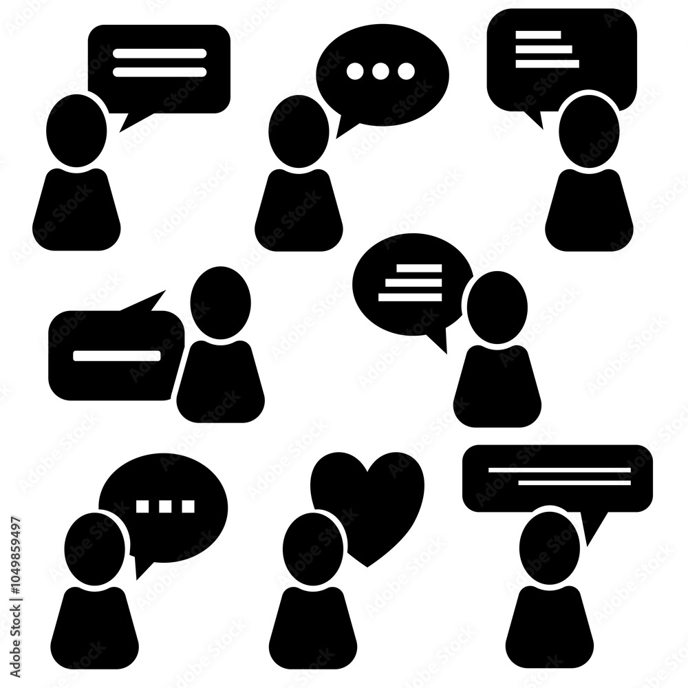 Aufkleber chatbot ai robot assistance, speech bubble message communication icon. chatting dialogue flat design