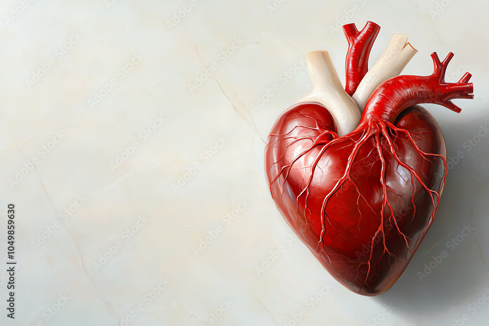 Aufkleber intricate heart anatomy exploring the structure and function of the human heart in art and science