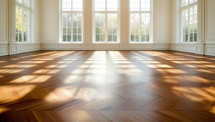 Fototapeta premium Bright Empty Room with French Interior Design