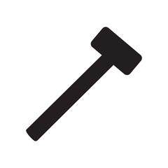 Sledge hammer silhouette. Sledge hammer icon vector illustration. Hammer sign symbol.