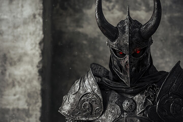  Black knight in dark fantasy style 