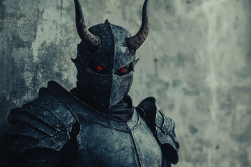  Black knight in dark fantasy style 