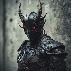  Black knight in dark fantasy style 