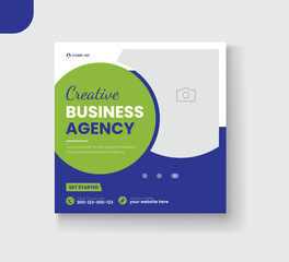 Digital marketing social media and instagram post template banner