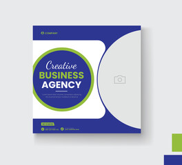 Digital marketing social media and instagram post template banner