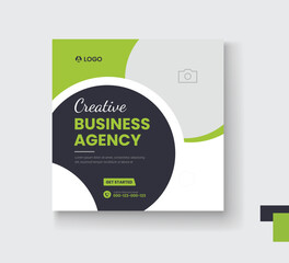 Digital marketing social media and instagram post template banner