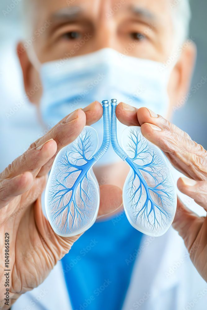 Poster exploring the human respiratory system understanding lung anatomy and functionality for better healt