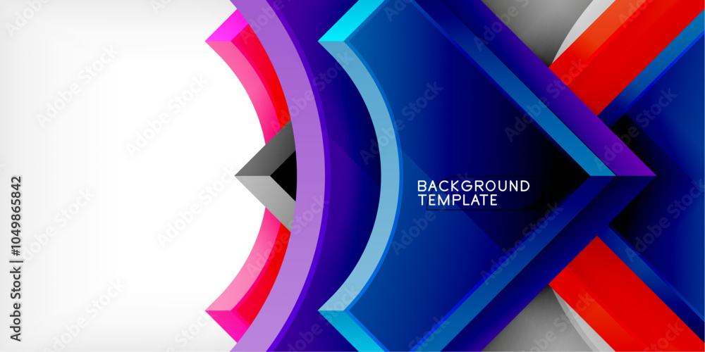 Aufkleber Geometric design abstract background - circles and triangles