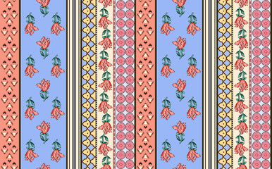 set of patterns with flowers