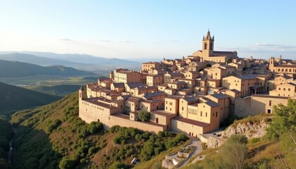 Fototapeta premium Enchanting European village a picturesque retreat