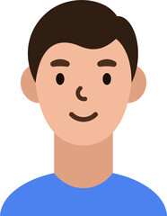 character avatar vector. person, profile, hair.