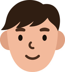 character avatar vector. person, profile, hair.