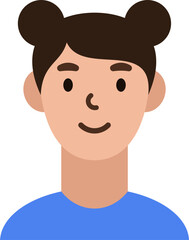 Obraz premium character avatar vector. person, profile, hair.