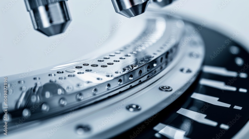 Aufkleber a close-up of a modern dna sequencing machine with intricate details visible, set against a clean, l