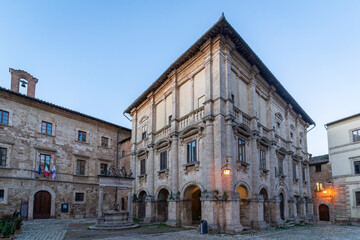 Obraz premium The Main Square view in Montepulciano Town of Italy