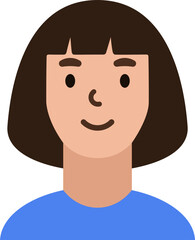 character avatar vector. person, profile, hair.