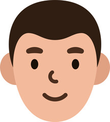 character avatar vector. person, profile, hair.
