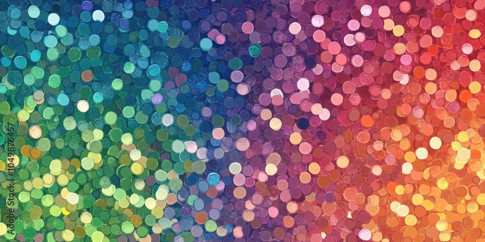 Aufkleber colorful background with many small circles of different colors. the circles are of different sizes 