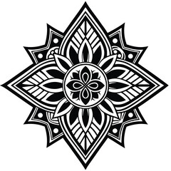 elegant ornament floral logo symbol motif illustration icon