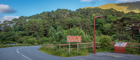 Clog, Ireland - June 29 2024 "Aasleagh Falls & Killary Fjords in West Ireland"