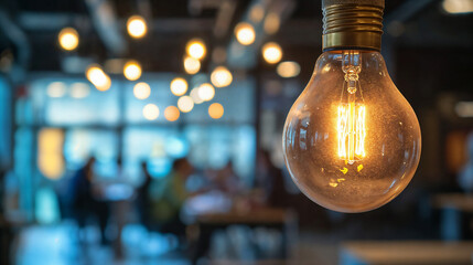 portrait of lamp in a start-up office