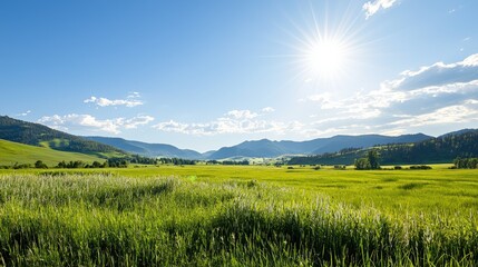 Fototapeta premium Serene Landscape Depicting Climate Impact